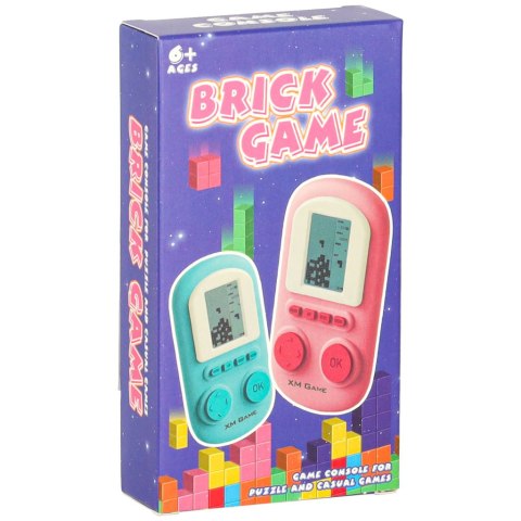 Gra elektroniczna zręcznościowa mini konsola przenośna kieszonkowa różowa