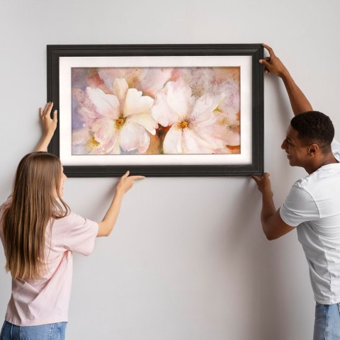 Frezowana ramka na zdjęcia w rozmiarze 30 x 60 cm w kolorze czarnym