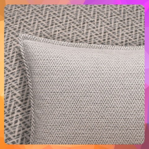 Poszewka ze wzorem w jodełkę 60 x 60 cm w kolorze szarym