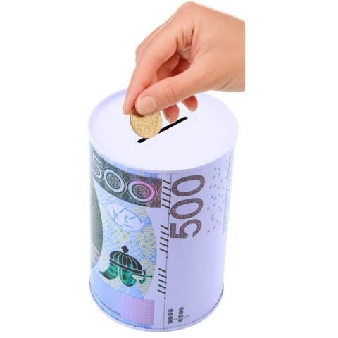 Skarbonka Metalowa Dla Dzieci Banknot 500 Złotych 15 x 10,5cm