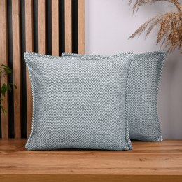 Zestaw 2 szt. poszewek w jodełkę 60 x 60 cm w kolorze niebieskim