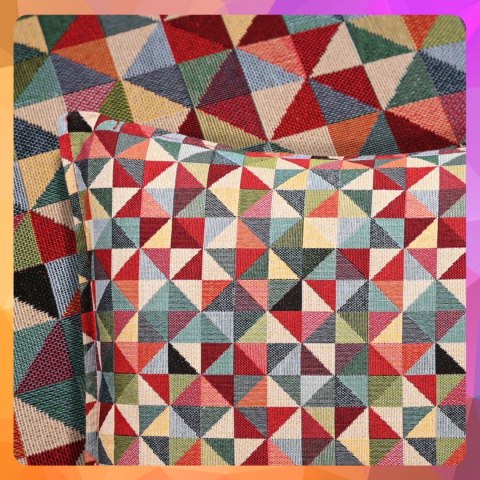 Kolorowa poszewka 45 x 45 cm z dekoracyjnym wzorem