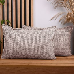 Poszewka ze wzorem w jodełkę 40 x 60 cm w kolorze beżowym