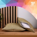 Zestaw 2 szt. poszewek w jodełkę 30 x 30 cm w kolorze żółtym