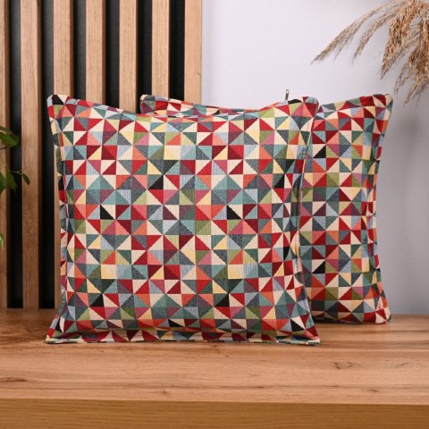 Kolorowa poszewka 55 x 55 cm z dekoracyjnym wzorem