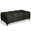 Pikowana pufa welurowa 63 x 121 cm w kolorze grafitowym