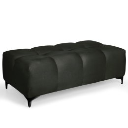 Pikowana pufa welurowa 63 x 121 cm w kolorze grafitowym