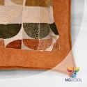 Poszewka z geometrycznym wzorem 45 x 45 cm w kolorze beżowo-pomarańczowym