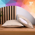 Zestaw 2 szt. poszewek w jodełkę 45 x 45 cm w kolorze kremowym