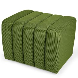 Designerska pufa strukturalna 48 x 60 cm w kolorze zielonym