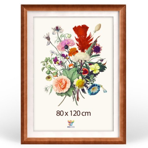 Zestaw 3 szt. frezowanych ramek 80 x 120 cm w kolorze brązowym