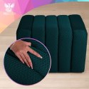 Designerska pufa strukturalna 48 x 60 cm w kolorze morskim