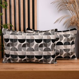 Poszewka z geometrycznym wzorem 40 x 60 cm w kolorze ciemnoszarym