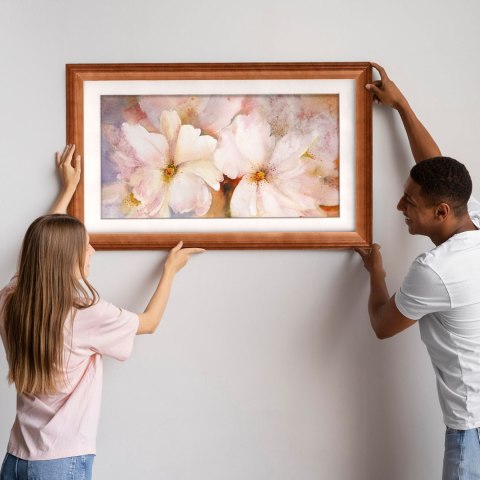 Zestaw 3 szt. frezowanych ramek 40 x 80 cm w kolorze brązowym