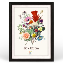 Zestaw 3 szt. frezowanych ramek 80 x 120 cm w kolorze czarnym