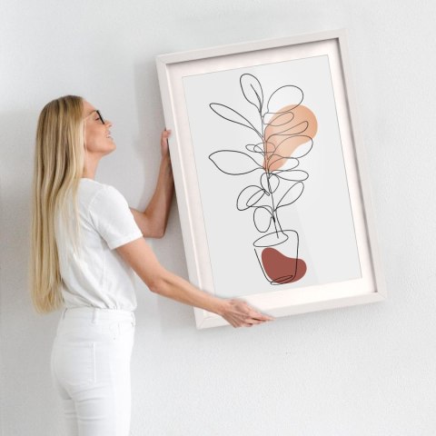 Zestaw 5 szt. wysokich ramek na zdjęcia 40 x 60 cm białych