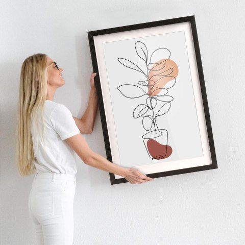 Zestaw 5 szt. wysokich ramek na zdjęcia 40 x 60 cm czarnych