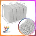 Designerska pufa strukturalna 48 x 60 cm w kolorze kremowym