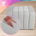 Designerska pufa strukturalna 48 x 60 cm w kolorze kremowym