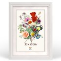 Frezowana ramka na zdjęcia w rozmiarze 30 x 50 cm w kolorze białym