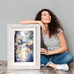 Frezowana ramka na zdjęcia w rozmiarze 30 x 50 cm w kolorze białym
