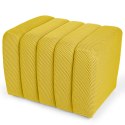 Designerska pufa strukturalna 48 x 60 cm w kolorze żółtym