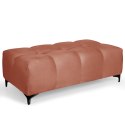 Pikowana pufa welurowa 63 x 121 cm w kolorze morelowym