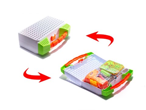 Wkrętarka wiertarka śrubki klocki konstrukcyjne zestaw majsterkowicza walizka 181 elementów