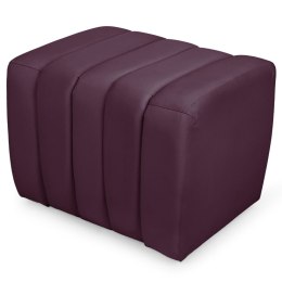 Designerska pufa welurowa 48 x 60 cm w kolorze fioletowym