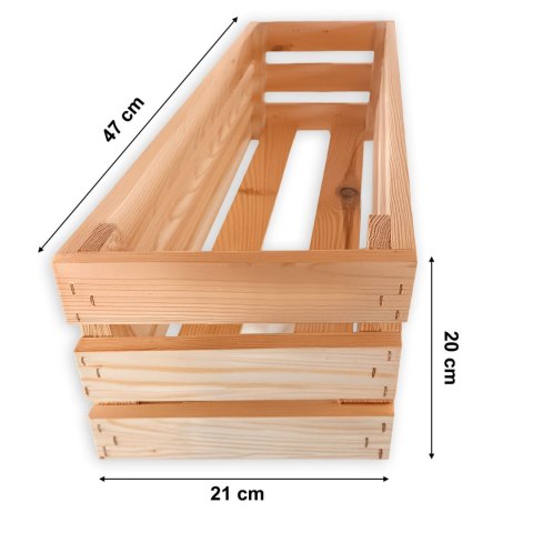 Drewniany kwietnik, wkład 40 cm - warzywnik 3-poziomowy, skrzynka na zioła, kwiaty, balkon, taras i ogród