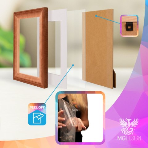 Frezowana ramka na zdjęcia w rozmiarze 15 x 23 cm w kolorze czarnym