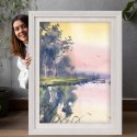 Frezowana ramka na zdjęcia w rozmiarze 80 x 120 cm w kolorze białym