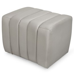 Designerska pufa welurowa 48 x 60 cm w kolorze jasnobeżowym