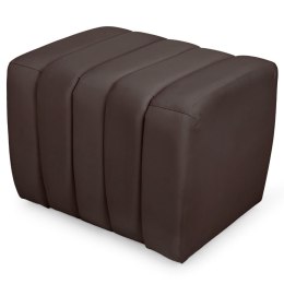Designerska pufa welurowa 48 x 60 cm w kolorze brązowym