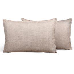 Zestaw 2 szt. poszewek w jodełkę 30 x 50 cm w kolorze kremowym