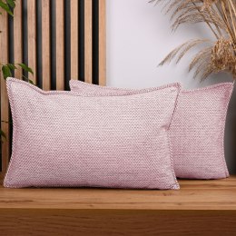 Zestaw 2 szt. poszewek w jodełkę 30 x 50 cm w kolorze różowym