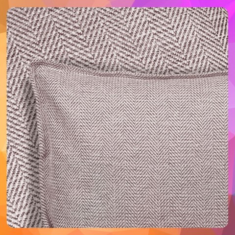 Dekoracyjna poszewka w jodełkę 30 x 30 cm w kolorze jasnobrązowym