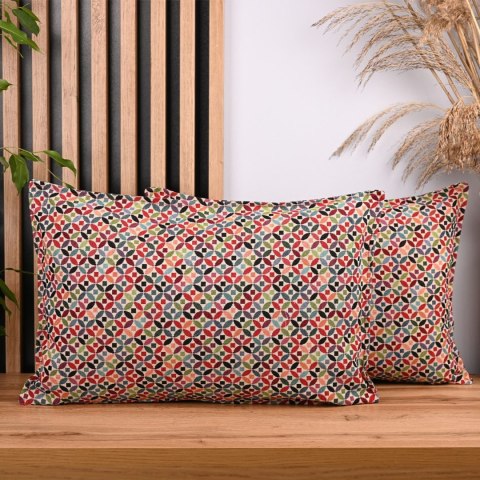 Zestaw 2 szt. kolorowych poszewek 40 x 80 cm z dekoracyjnym wzorem