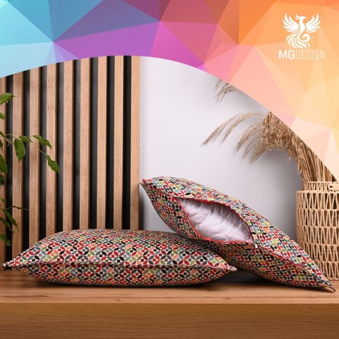 Zestaw 2 szt. kolorowych poszewek 40 x 80 cm z dekoracyjnym wzorem