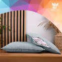 Zestaw 2 szt. poszewek w jodełkę 40 x 60 cm w kolorze niebieskim