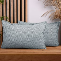 Zestaw 2 szt. poszewek w jodełkę 40 x 80 cm w kolorze niebieskim