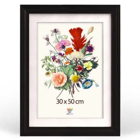 Zestaw 5 szt. frezowanych ramek 30 x 50 cm w kolorze czarnym