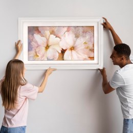 Frezowana ramka na zdjęcia w rozmiarze 30 x 60 cm w kolorze białym