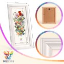 Frezowana ramka na zdjęcia w rozmiarze 30 x 60 cm w kolorze białym