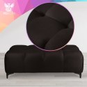 Pikowana pufa welurowa 63 x 121 cm w kolorze ciemnobrązowym