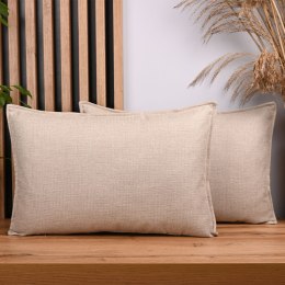 Zestaw 2 szt. poszewek w jodełkę 40 x 80 cm w kolorze kremowym