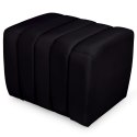 Designerska pufa welurowa 48 x 60 cm w kolorze czarnym