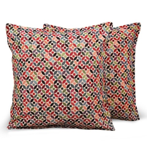 Zestaw 2 szt. kolorowych poszewek 50 x 50 cm z dekoracyjnym wzorem