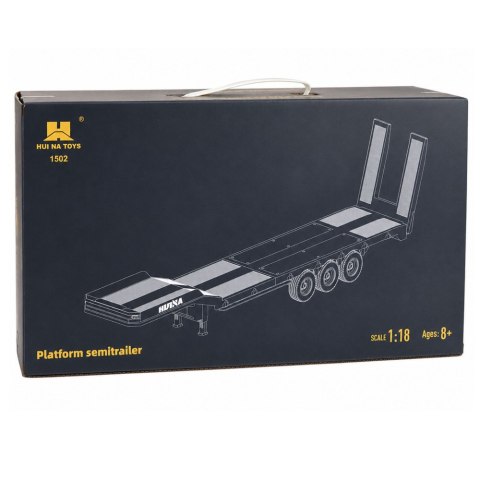 Przyczepa Niskopodwoziowa Naczepa Do Scania 770S Huina Szara 1:18