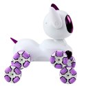 Robot Pies TOOBY Zdalnie Sterowany RC 360° Światła Dźwięki Biało-Fioletowy